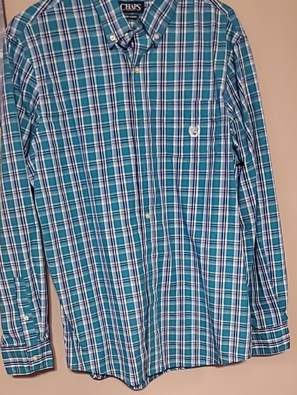 Chaps Mens Plaid Shirt L